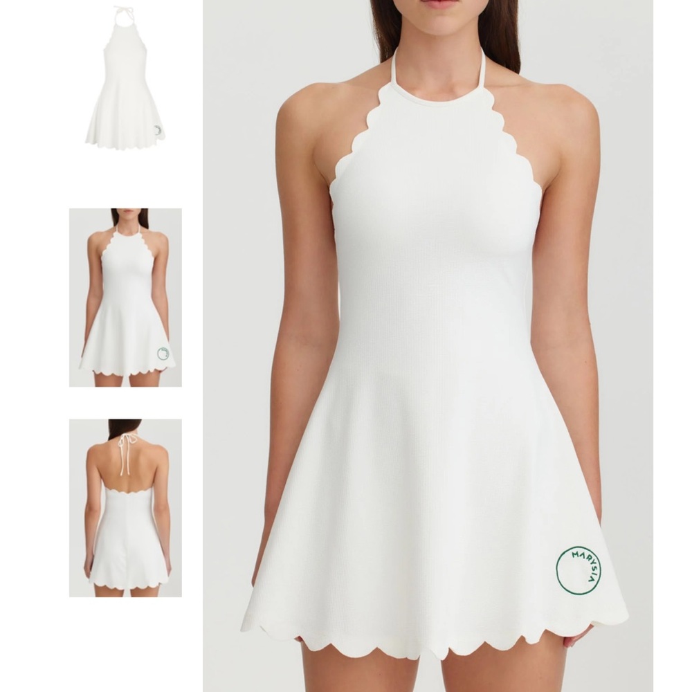 Marysia NWOT - White Halter Scalloped Sport Dress